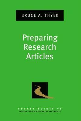 Preparing Research Articles - Bruce Thyer - cover
