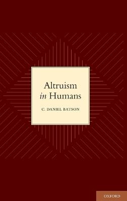 Altruism in Humans - C. Daniel Batson - cover