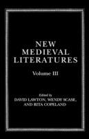 New Medieval Literatures: Volume III - cover