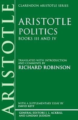 Politics: Books III and IV - Aristotle - cover