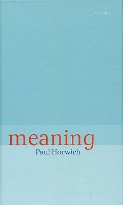 Meaning - Paul Horwich - cover