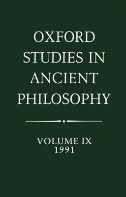 Oxford Studies in Ancient Philosophy: Volume IX: 1991 - cover