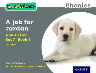 Read Write Inc. Phonics: A Job for Jordan (Grey Set 7 Non-fiction 1) - Gill Munton - cover