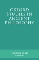 Oxford Studies in Ancient Philosophy XXXII: Summer 2007 - cover