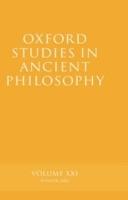 Oxford Studies in Ancient Philosophy Volume XXI: Winter 2001 - cover