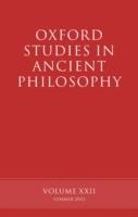 Oxford Studies in Ancient Philosophy volume XXII: Summer 2002 - cover