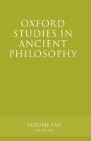 Oxford Studies in Ancient Philosophy volume XXV: Winter 2003 - cover