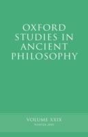 Oxford Studies in Ancient Philosophy XXIX: Winter 2005 - cover