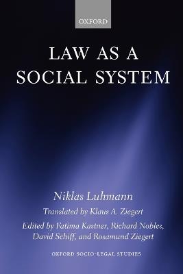 Law as a Social System - Niklas Luhmann - cover
