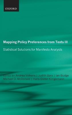 Mapping Policy Preferences from Texts: Statistical Solutions for Manifesto Analysts - cover