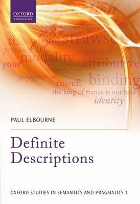Definite Descriptions - Paul Elbourne - cover