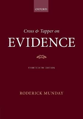 Cross & Tapper on Evidence - Roderick Munday - cover
