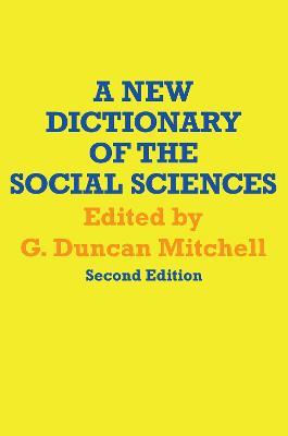 A New Dictionary of the Social Sciences - cover
