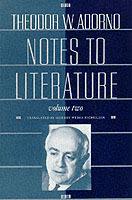 Notes to Literature - Theodor W. Adorno - cover