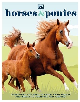 Horses & Ponies: Everything You Need to Know, From Bridles and Breeds to Jodhpurs and Jumping! - DK - cover