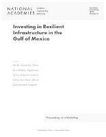 Investing in Resilient Infrastructure in the Gulf of Mexico: Proceedings of a Workshop - National Academies of Sciences, Engineering, and Medicine,Gulf Research Program,Policy and Global Affairs - cover