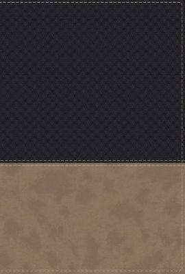 NIV Study Bible, Fully Revised Edition (Study Deeply. Believe Wholeheartedly.), Leathersoft, Navy/Tan, Red Letter, Thumb Indexed, Comfort Print - cover