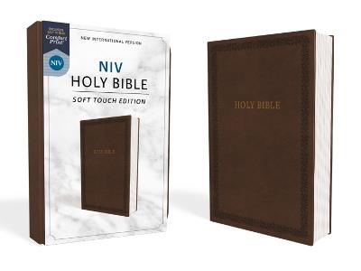 NIV, Holy Bible, Soft Touch Edition, Leathersoft, Brown, Comfort Print - Zondervan - cover