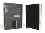 NIV, Thinline Reference Bible, Large Print, European Bonded Leather, Black, Red Letter, Comfort Print