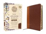 NIV Application Bible, Large Print, Leathersoft, Brown, Red Letter, Thumb Indexed, Comfort Print: Bringing the Ancient Message of the Bible into Your World