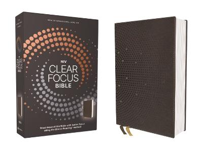 NIV, Clear Focus Bible, Leathersoft, Charcoal Brown: Read more of the Bible with better focus - Zondervan - cover