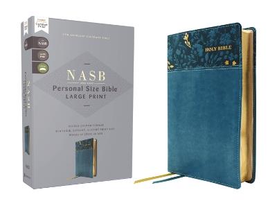 NASB, Personal Size Bible, Large Print, Leathersoft, Teal, Red Letter, 1995 Text, Comfort Print - Zondervan - cover