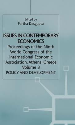 Issues in Contemporary Economics: Volume 3: Policy and Development - cover