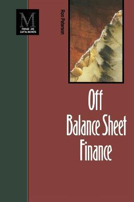 Off Balance Sheet Finance - Ron Paterson - cover