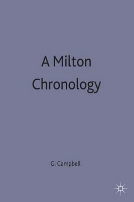 A Milton Chronology - G. Campbell - cover