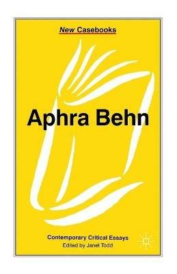 Aphra Behn - Janet Todd - cover