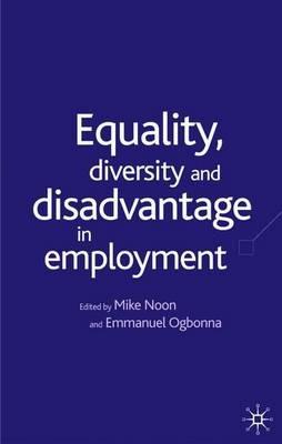 Equality. Diversity and Disadvantage in Employment - cover