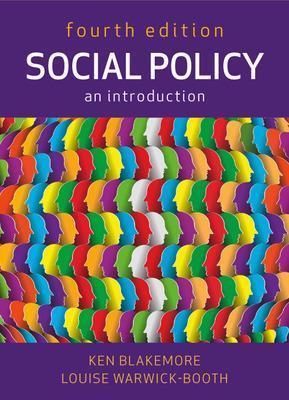 Social Policy: An Introduction - Ken Blakemore,Louise Warwick-Booth - cover