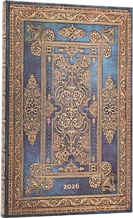 Agenda Paperblanks, 2026 Blue Luxe 12 mesi Maxi, orizzontale