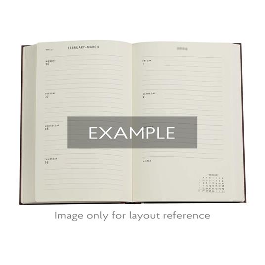 Agenda Paperblanks, 2026 Morris P. Honeysuckle 12 mesi Flex Maxi, orizzontale - 4