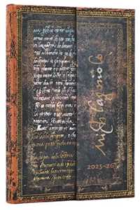 Cartoleria Agenda accademica Paperblanks, 2026 Michelangelo, Handwriting 18 mesi Mini, orizzontale Paperblanks