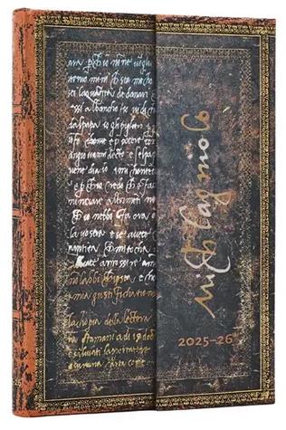 Agenda accademica Paperblanks, 2026 Michelangelo, Handwriting 18 mesi Mini, orizzontale