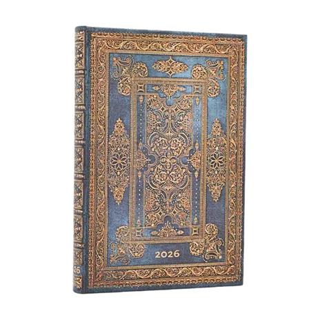 Agenda Paperblanks, 2026 Blue Luxe 12 mesi Mini, orizzontale