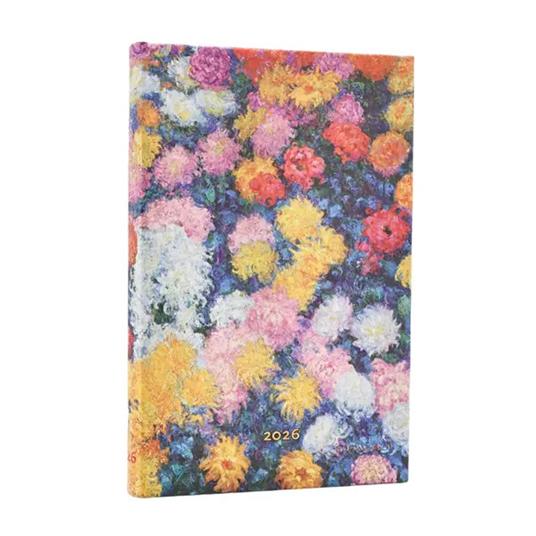 Agenda Paperblanks, 2026 Monets Chrysanthemums 12 mesi Mini, orizzontale