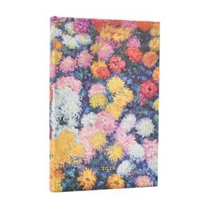 Agenda Paperblanks, 2026 Monets Chrysanthemums 12 mesi Mini, orizzontale - 2