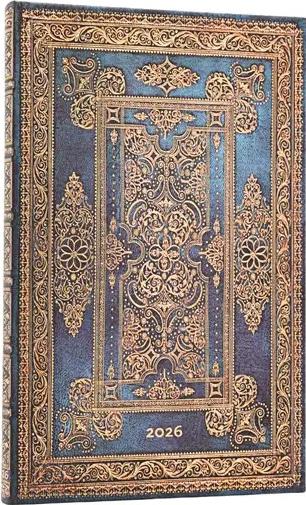 Agenda Paperblanks, 2026 Blue Luxe 12 mesi Maxi, orizzontale