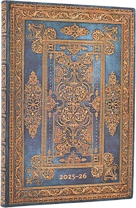 Agenda accademica Paperblanks, 2026 Blue Luxe 18 mesi Flex Midi, orizzontale