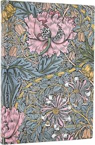 Agenda accademica Paperblanks, 2026 Morris Pink Honeysuckle 18 mesi esi Fl Midi, orizzontale