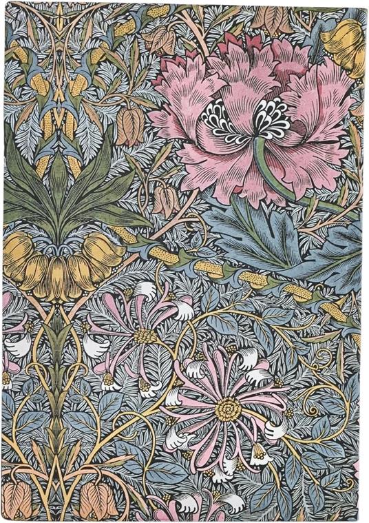 Agenda accademica Paperblanks, 2026 Morris Pink Honeysuckle 18 mesi esi Fl Midi, orizzontale - 3