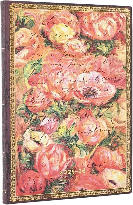 Agenda accademica Paperblanks, 2026 Renoir Letter 18 mesi Flex Midi, orizzontale
