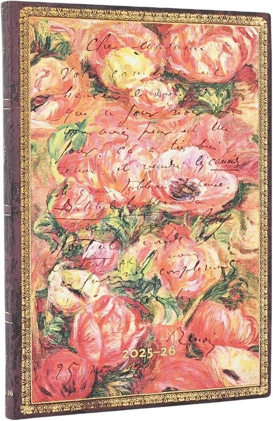 Agenda accademica Paperblanks, 2026 Renoir Letter 18 mesi Flex Midi, orizzontale