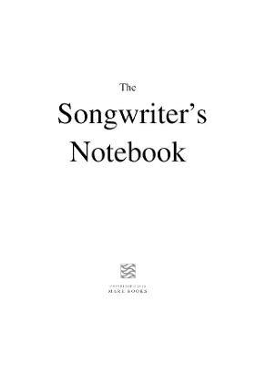 The Songwriter's Notebook - Mare Books - cover