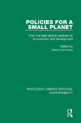 Policies for a Small Planet: From the International Institute for Environment and Development - cover