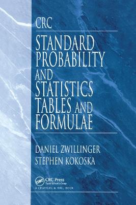 CRC Standard Probability and Statistics Tables and Formulae - Daniel Zwillinger,Stephen Kokoska - cover