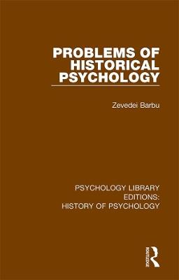 Problems of Historical Psychology - Zevedei Barbu - cover