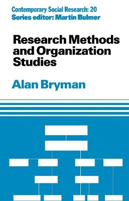 Research Methods and Organization Studies - Alan Bryman - cover